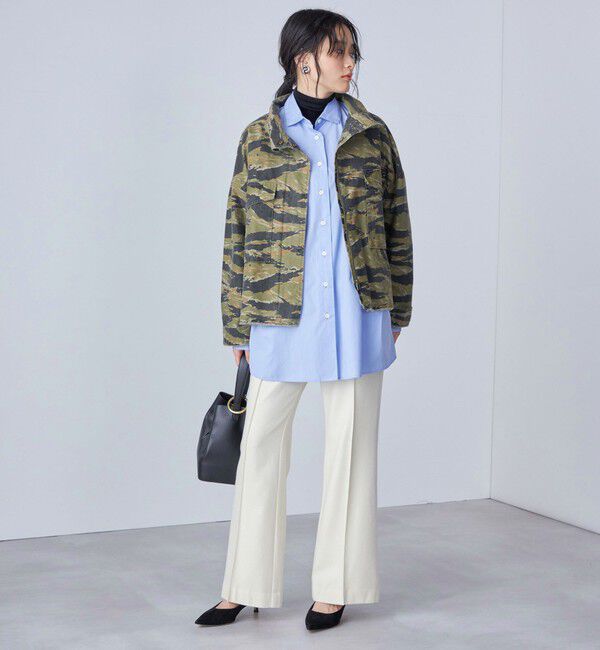 SHIPS for women「〈洗濯機可能〉ミリタリー バックサテン スタンドカラー ブルゾン」|ミリタリー・モッズコート|
