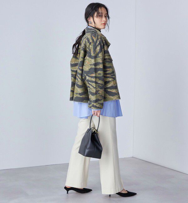 SHIPS for women「〈洗濯機可能〉ミリタリー バックサテン スタンドカラー ブルゾン」|ミリタリー・モッズコート|