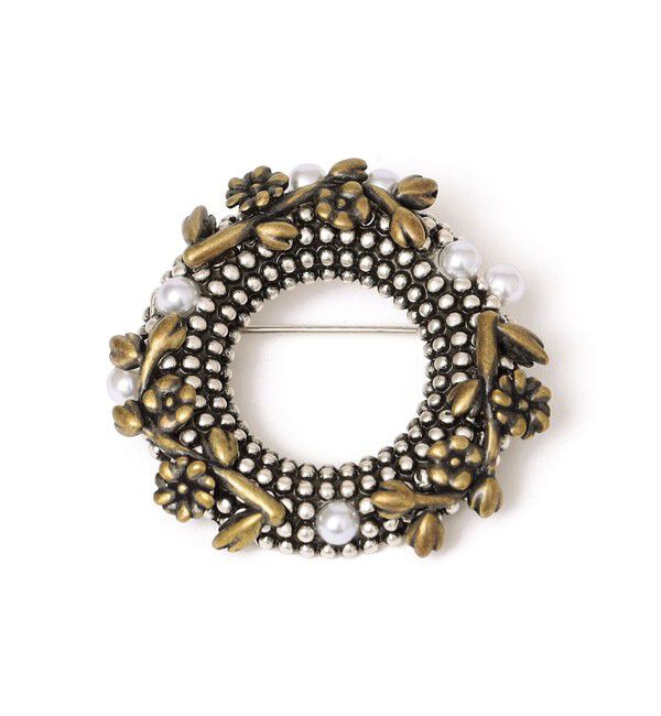 SHIPS for women「サークル デザイン アンティーク パール モチーフ ブローチ」|ブローチ・コサージュ|