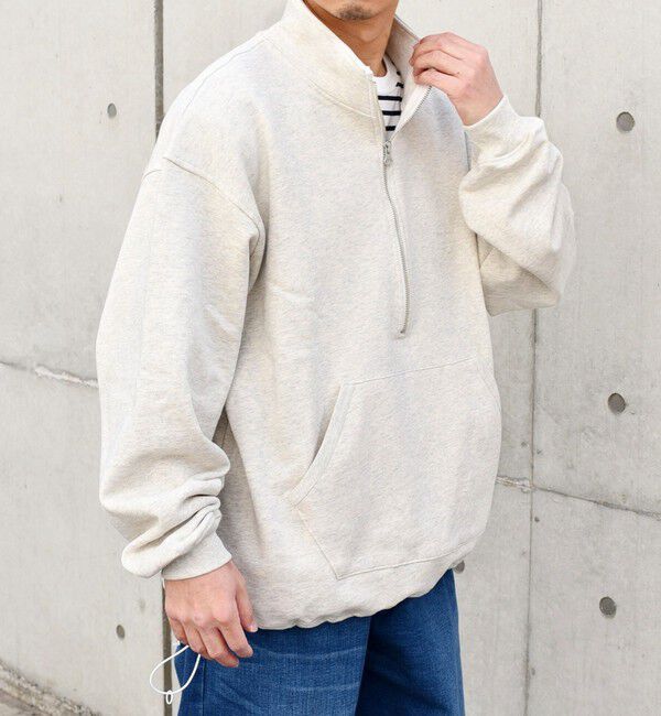 SHIPS any「SHIPS any: COTTON USA ハーフジップ ドロスト プルオーバー スウェット◇」|スウェット・ジャージ|