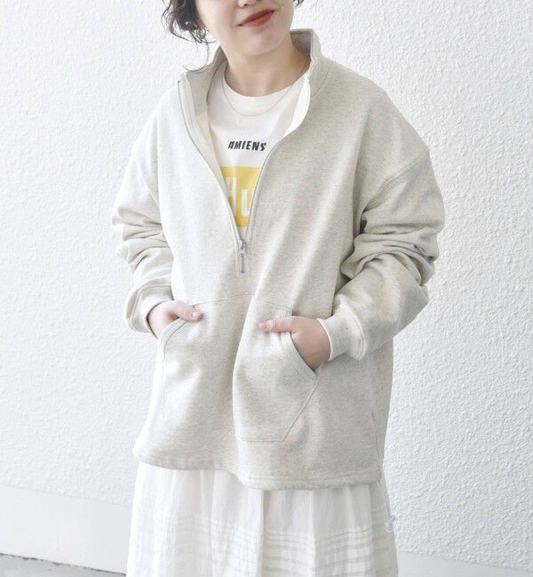 SHIPS any「SHIPS any: COTTON USA ハーフジップ ドロスト プルオーバー スウェット◇」|スウェット・ジャージ|