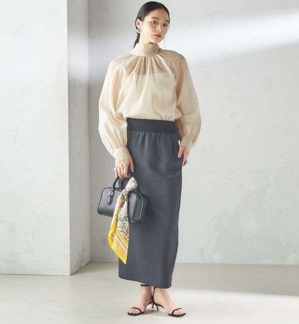 SHIPS for women「〈手洗い可能〉オーガンジー リボン ブラウス」|シャツ・ブラウス|