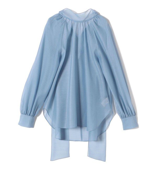 SHIPS for women「〈手洗い可能〉オーガンジー リボン ブラウス」|シャツ・ブラウス|