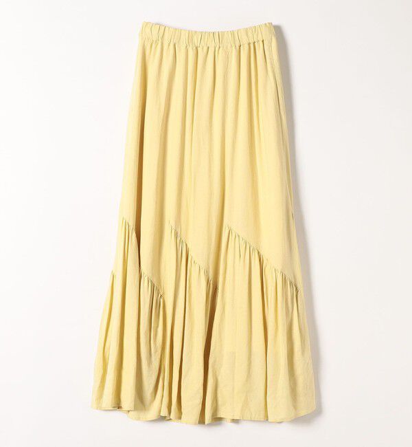 SHIPS any「SHIPS any:〈洗濯機可能〉リネン ミックス パネル ギャザー スカート」|スカート|