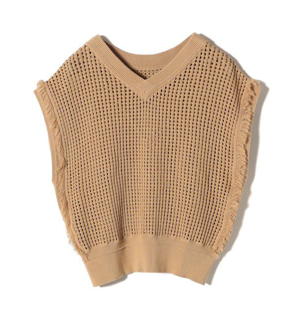 SHIPS for women「〈手洗い可能〉メッシュ 編み 前後 ２WAY ニット ベスト ◇」|ベスト・ジレ|