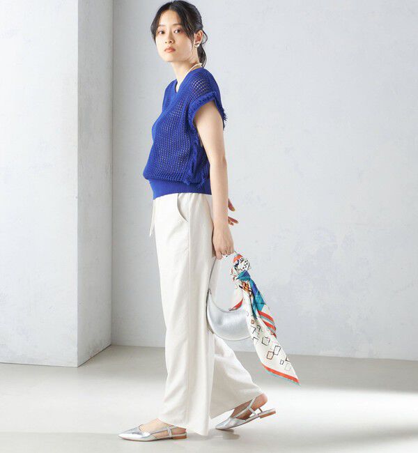 SHIPS for women「〈手洗い可能〉メッシュ 編み 前後 ２WAY ニット ベスト ◇」|ベスト・ジレ|