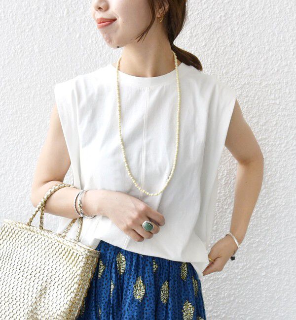 SHIPS for women「〈手洗い可能〉ワンコットン フレンチ スリーブ TEE」|Tシャツ・カットソー|