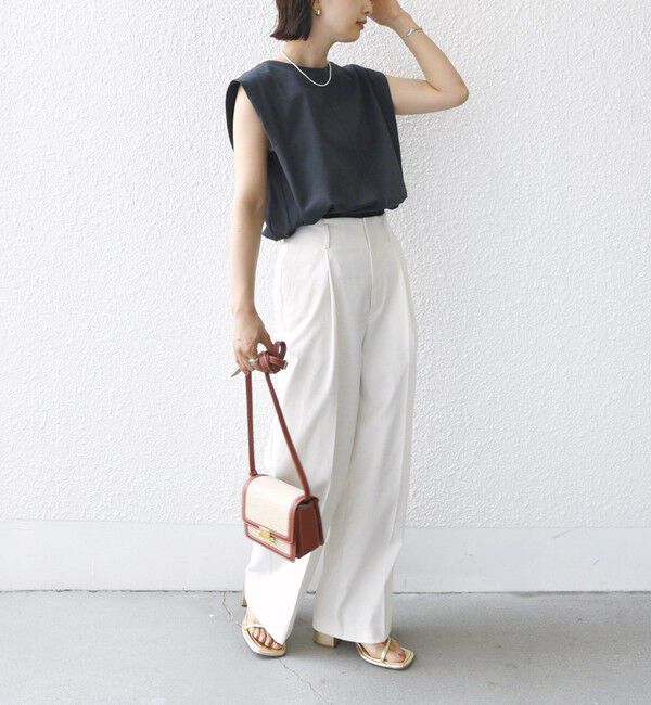 SHIPS for women「〈手洗い可能〉ワンコットン フレンチ スリーブ TEE」|Tシャツ・カットソー|