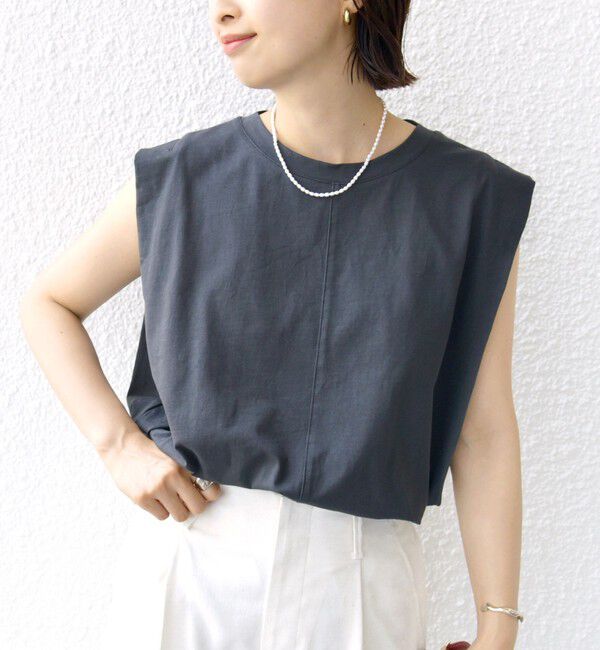 SHIPS for women「〈手洗い可能〉ワンコットン フレンチ スリーブ TEE」|Tシャツ・カットソー|