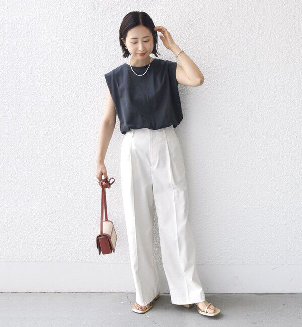 SHIPS for women「〈手洗い可能〉ワンコットン フレンチ スリーブ TEE」|Tシャツ・カットソー|