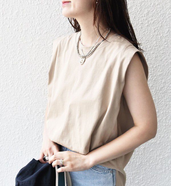 SHIPS for women「〈手洗い可能〉ワンコットン フレンチ スリーブ TEE」|Tシャツ・カットソー|