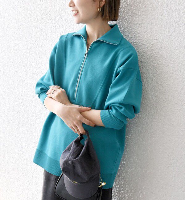 SHIPS any「《一部追加予約》【WEB限定】SHIPS any:〈手洗い可能〉ハーフ ジップ ハイネック プルオーバー」|ニット・セーター|