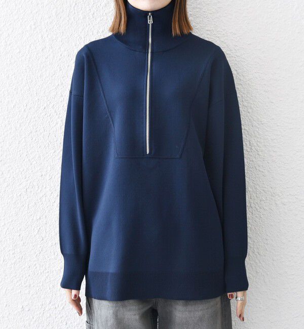 SHIPS any「《一部追加予約》【WEB限定】SHIPS any:〈手洗い可能〉ハーフ ジップ ハイネック プルオーバー」|ニット・セーター|