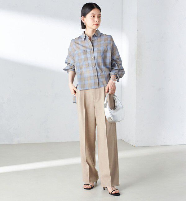 SHIPS for women「〈手洗い可能〉シアー チェック ロング スリーブ シャツ」|シャツ・ブラウス|