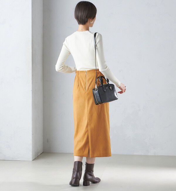 SHIPS for women「〈手洗い可能〉フェイク スエード (ポリエステル) タイト スカート」|タイト|