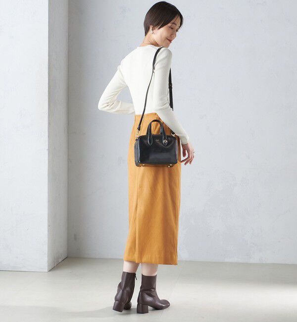 SHIPS for women「〈手洗い可能〉フェイク スエード (ポリエステル) タイト スカート」|タイト|