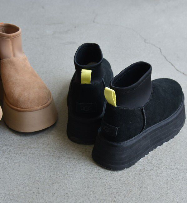 SHIPS for women「UGG:CLASSIC MINI DIPPER」|ショートブーツ|ブラック