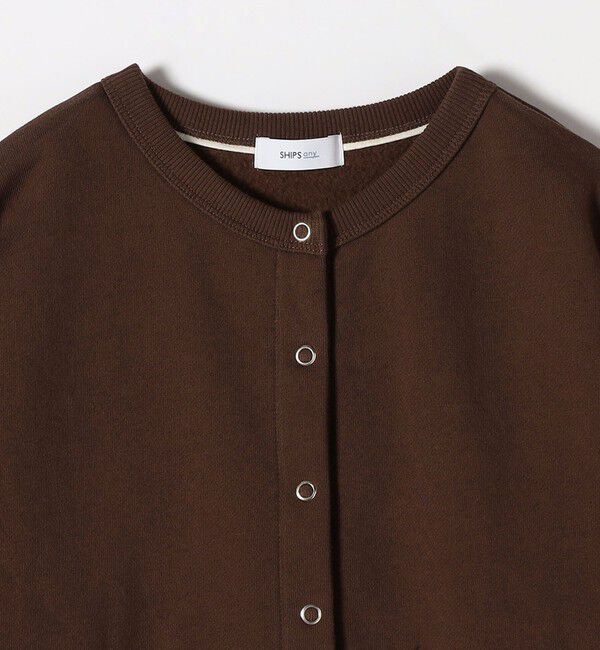 SHIPS any「【WEB限定】SHIPS any: USA コットン 裏起毛 コンパクト スナップ カーディガン」|カーディガン|
