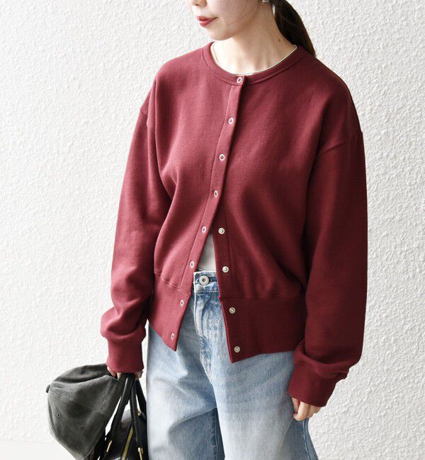 SHIPS any「【WEB限定】SHIPS any: USA コットン 裏起毛 コンパクト スナップ カーディガン」|カーディガン|