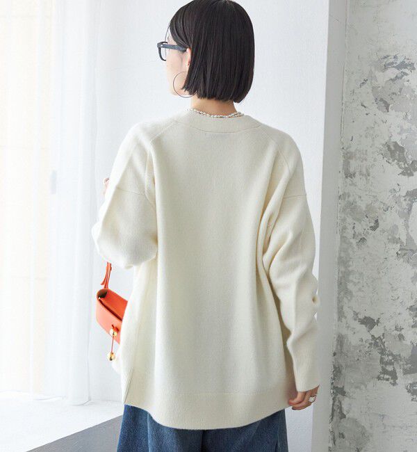 SHIPS for women「〈手洗い可能〉7G ウール カシミヤ Vネック カーディガン」|カーディガン|