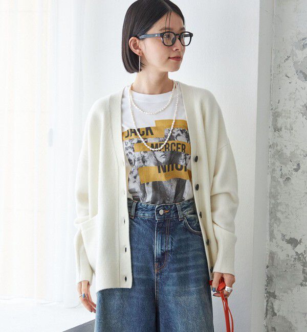 SHIPS for women「〈手洗い可能〉7G ウール カシミヤ Vネック カーディガン」|カーディガン|