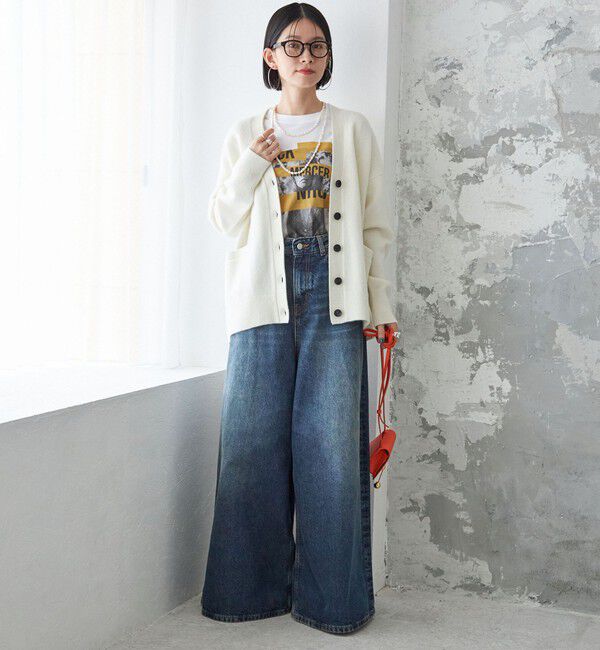 SHIPS for women「〈手洗い可能〉7G ウール カシミヤ Vネック カーディガン」|カーディガン|