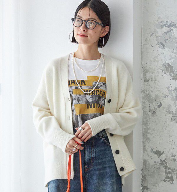 SHIPS for women「〈手洗い可能〉7G ウール カシミヤ Vネック カーディガン」|カーディガン|