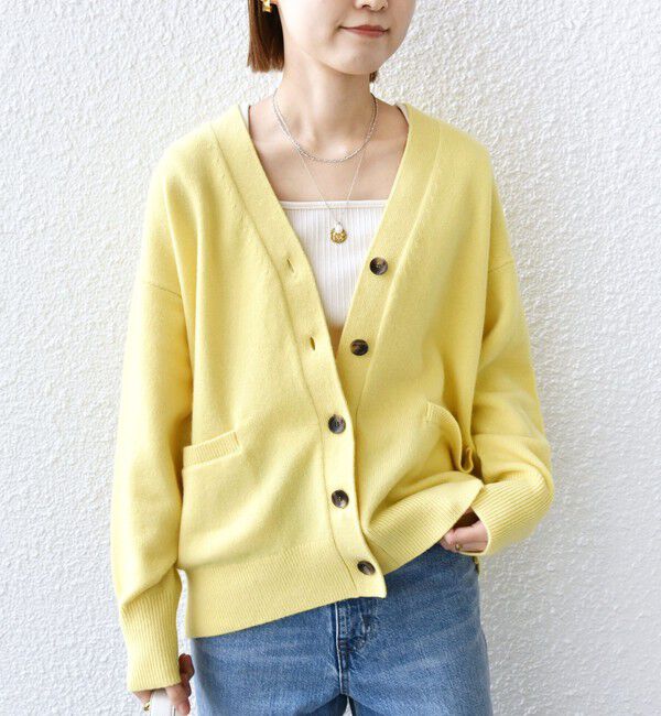 SHIPS for women「〈手洗い可能〉7G ウール カシミヤ Vネック カーディガン」|カーディガン|