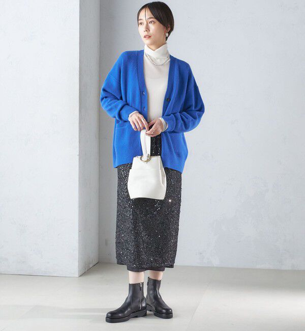 SHIPS for women「〈手洗い可能〉7G ウール カシミヤ Vネック カーディガン」|カーディガン|