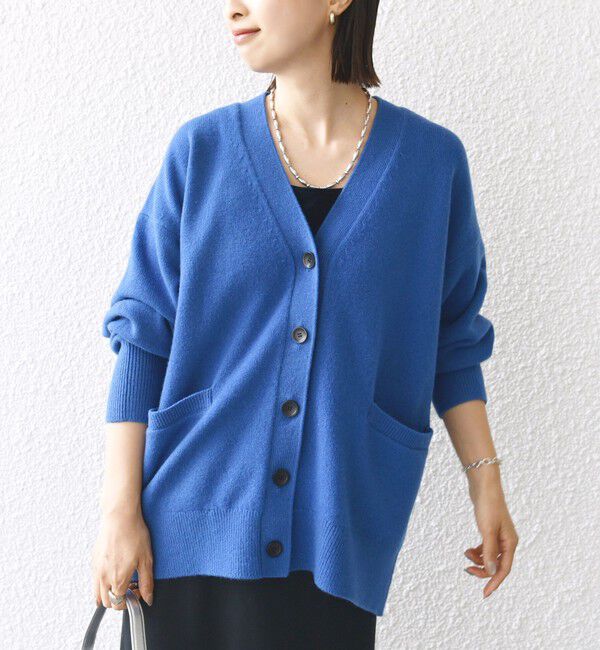SHIPS for women「〈手洗い可能〉7G ウール カシミヤ Vネック カーディガン」|カーディガン|