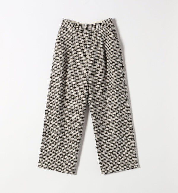 SHIPS any「SHIPS any: cafissi ハウンドトゥース ワイド テーパード パンツ」|チノ|