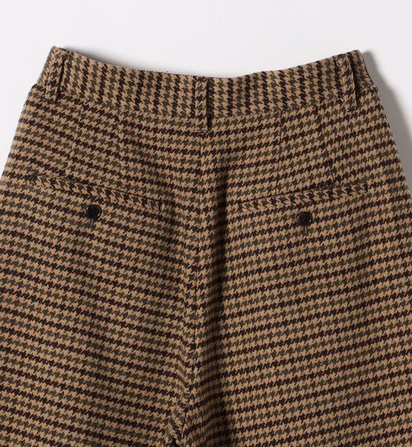 SHIPS any「SHIPS any: cafissi ハウンドトゥース ワイド テーパード パンツ」|チノ|