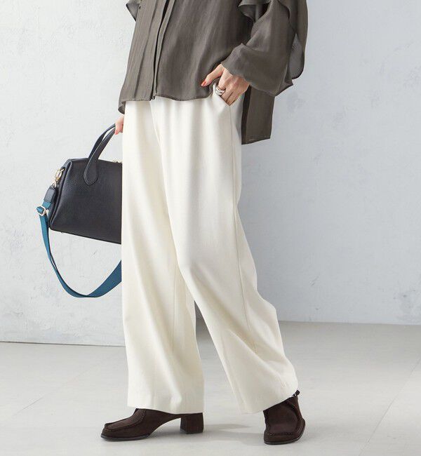 SHIPS for women「〈手洗い可能〉両面起毛 ドロスト パンツ」|その他|