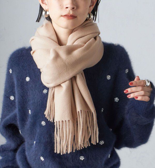 SHIPS for women「ウール カシミヤ ウォッシャブル ストール」|マフラー|ベージュ