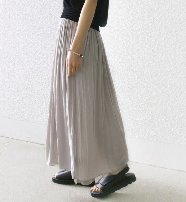 SHIPS for women「〈手洗い可能〉リバーシブル チュール カッセン スカート」|スカート|