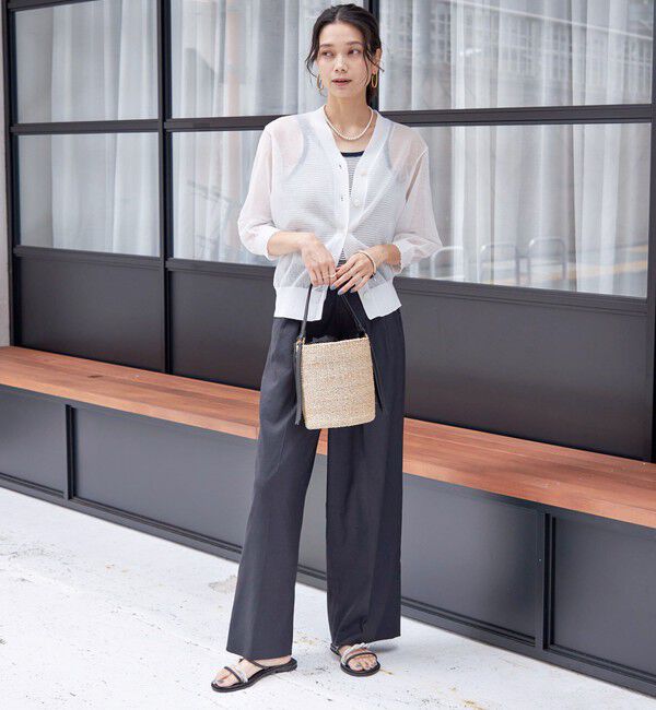 SHIPS for women「〈手洗い可能〉ラミー混 シアー カーディガン」|カーディガン|