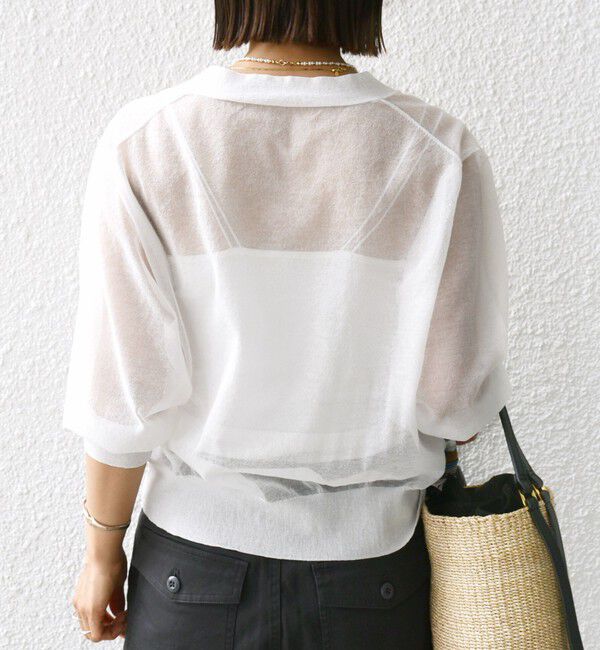 SHIPS for women「〈手洗い可能〉ラミー混 シアー カーディガン」|カーディガン|