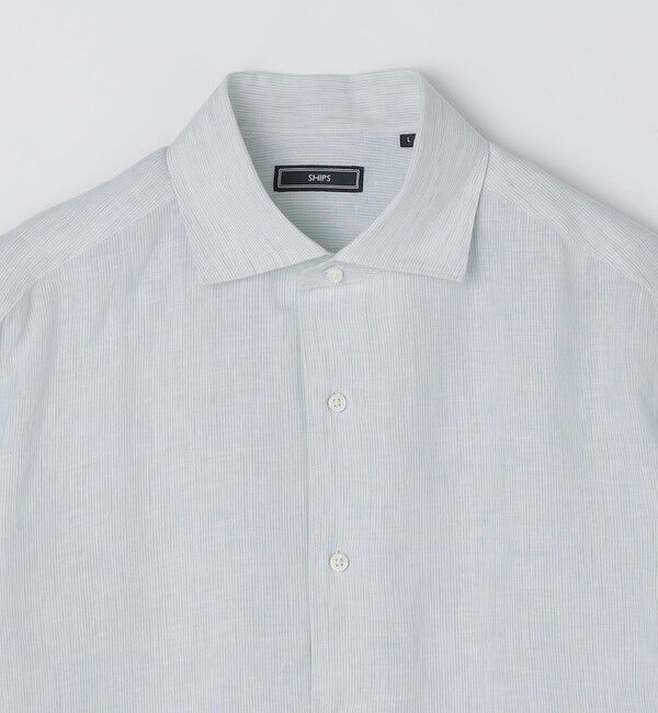 SHIPS「SHIPS: ウォッシュド リネン ストライプ シャツ」|シャツ・ブラウス|
