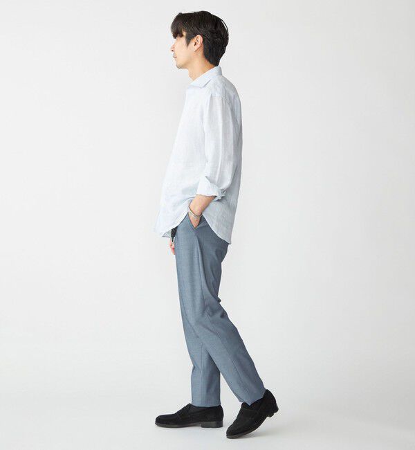 SHIPS「SHIPS: ウォッシュド リネン ストライプ シャツ」|シャツ・ブラウス|