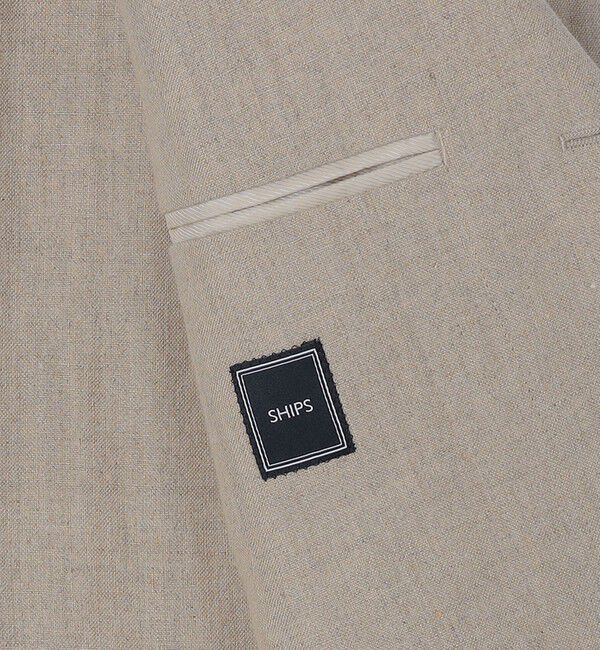 SHIPS「SHIPS: リネン ソリッド シャツ ジャケット」|テーラードジャケット|