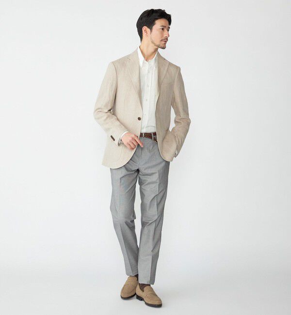 SHIPS「SHIPS: リネン ソリッド シャツ ジャケット」|テーラードジャケット|