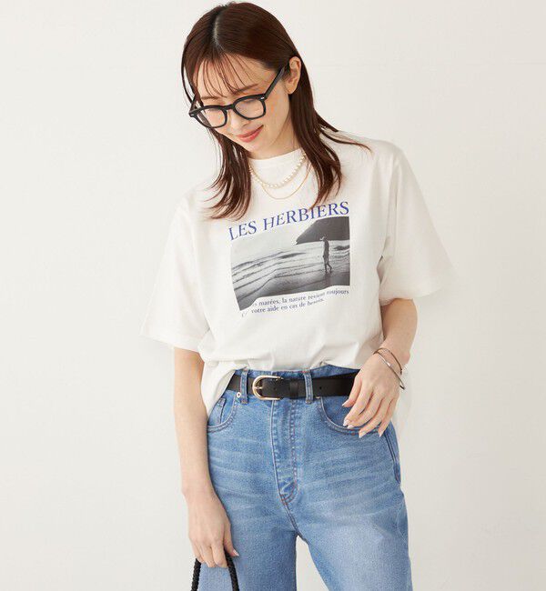 SHIPS Colors 「SHIPS Colors:〈接触冷感・UVカット〉サンセット フォト Tシャツ◇」|Tシャツ・カットソー|