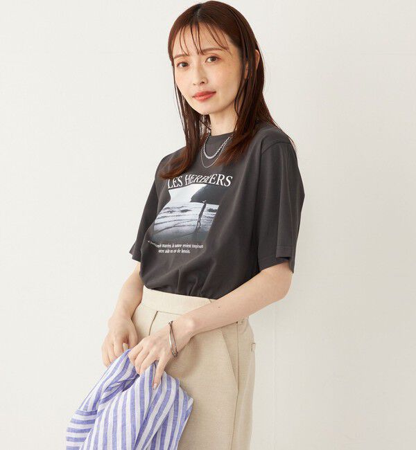 SHIPS Colors 「SHIPS Colors:〈接触冷感・UVカット〉サンセット フォト Tシャツ◇」|Tシャツ・カットソー|