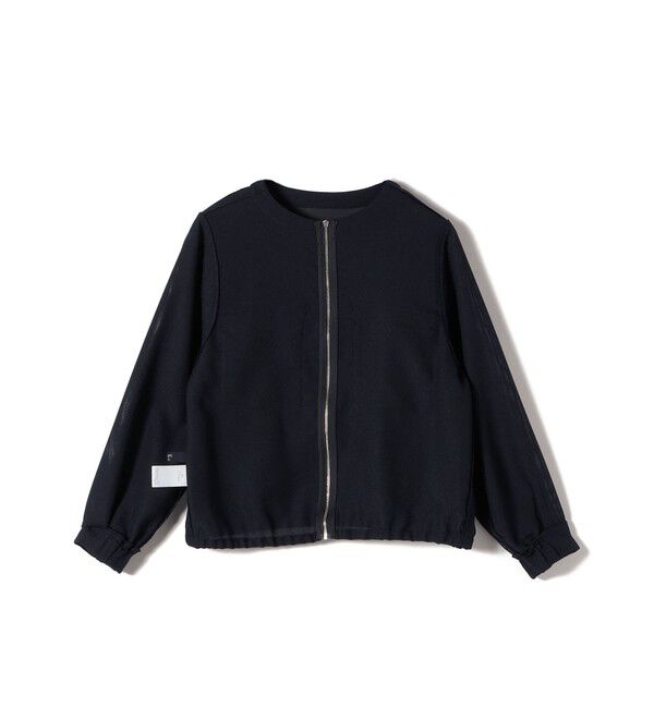 SHIPS Colors 「SHIPS Colors:〈手洗い可能〉メッシュ ノーカラー ジップ ブルゾン◇」|ブルゾン・スタジャン|