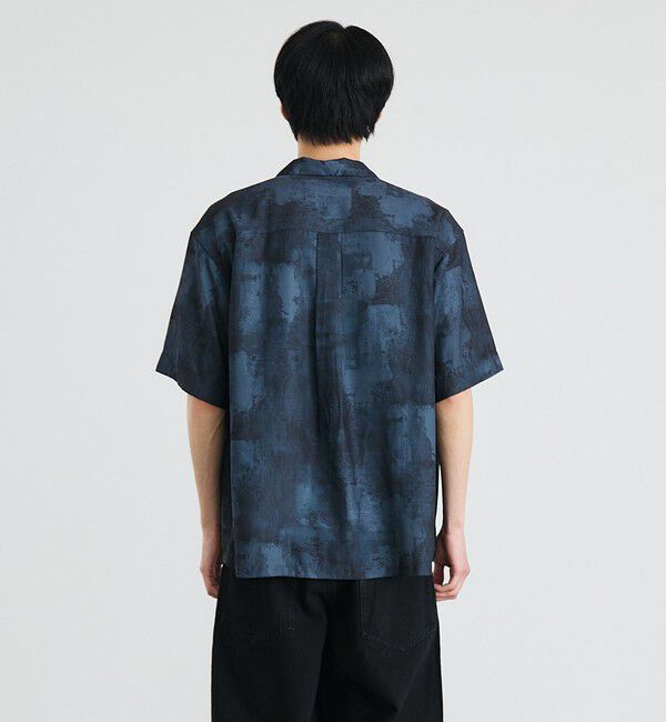 SHIPS「City Ambient Products: オープンカラー ウォール プリント シャツ」|シャツ・ブラウス|