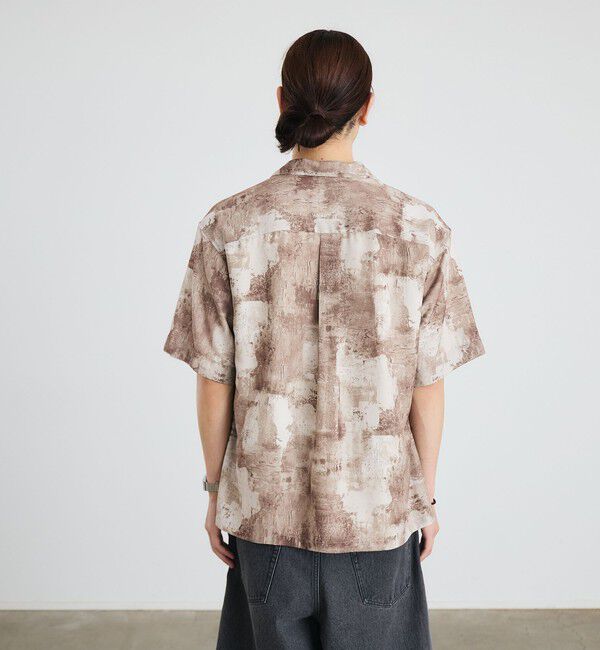 SHIPS「City Ambient Products: オープンカラー ウォール プリント シャツ」|シャツ・ブラウス|