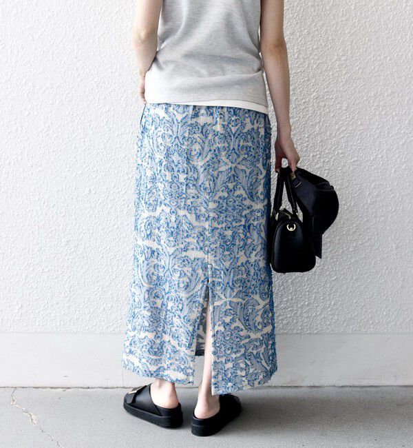 SHIPS any「SHIPS any:〈手洗い可能〉メッシュ ジャカード イージー Iライン スカート」|スカート|