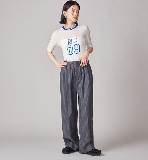 SHIPS for women「SHIPS NINE CASE:〈手洗い可能〉ストライプ イージー パンツ」|その他|