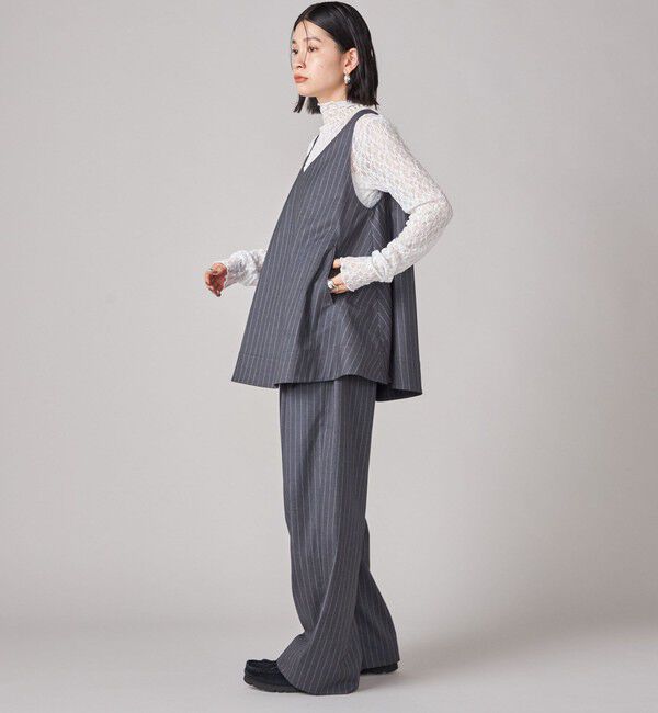 SHIPS for women「SHIPS NINE CASE:〈手洗い可能〉ストライプ イージー パンツ」|その他|