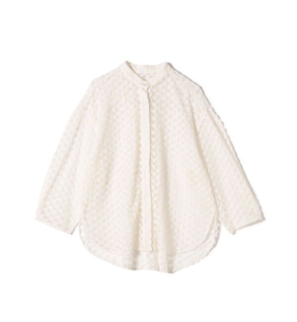 SHIPS for women「〈手洗い可能〉フラワー チュール 刺繍 シャツ」|シャツ・ブラウス|